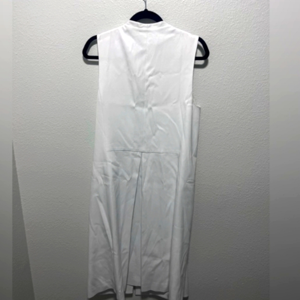 BCBGMaxAzria White Sleeveless Vest Long Medium - Picture 4 of 5